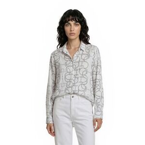 Ronner Design Equestrian Blouse Women Size 12 Equestrian Horse Bit Shirt Top